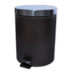 Brown Leather Pedal Bin