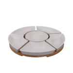 Momaz 6 Nuts Plate on Wooden Stand