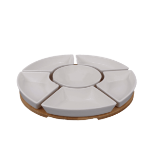 Momaz 6 Nuts Plate on Wooden Stand