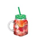 Pasabahce Mug with Handle & Straw