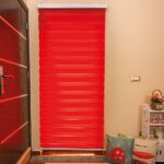 Red Roll Up Curtain (1)