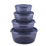 Beehome Set of 4pcs Round Storage Box