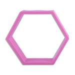 Eva Hexagon Dark Pink Frame