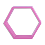 Eva Hexagon Dark Pink Frame