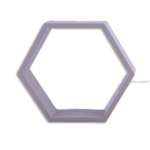 Eva Hexagon Light Grey Frame