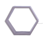 Eva Hexagon Light Grey Frame