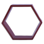 Eva Hexagon Dark Red Frame