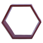 Eva Hexagon Dark Red Frame