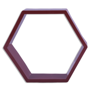 Eva Hexagon Dark Red Frame