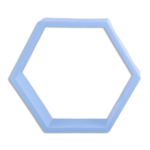 Eva Hexagon Light Blue Frame