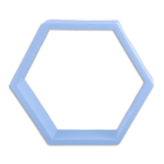 Eva Hexagon Light Blue Frame