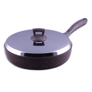 Momaz 28cm Granite Brown Deep Pan with Lid