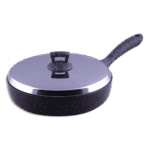 Momaz 28cm Granite Black Deep Pan with Lid