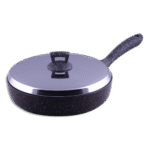 Momaz 28cm Granite Black Deep Pan with Lid