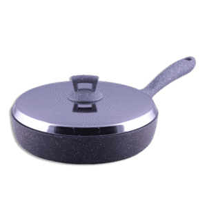 Momaz 28cm Granite Grey Deep Pan with Lid