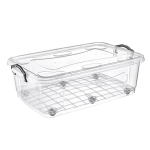 Tuffex 60L Transparent Storage Box with Wheels