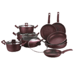 Momaz Granite Red 15pcs Cookware Set