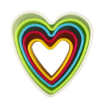 Set of 5pcs Heart Cookie Cutter