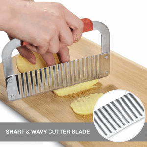 Wooden Handle Wavy Potato Cutter
