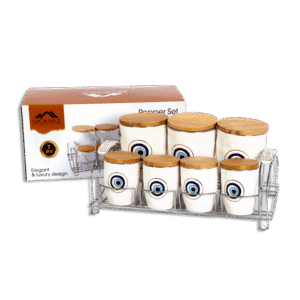 Momaz Blue Eye Spice Set with Stainless Stand