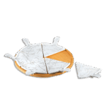 Momaz White Marble Sliced Pizza Plate with Bamboo Tray