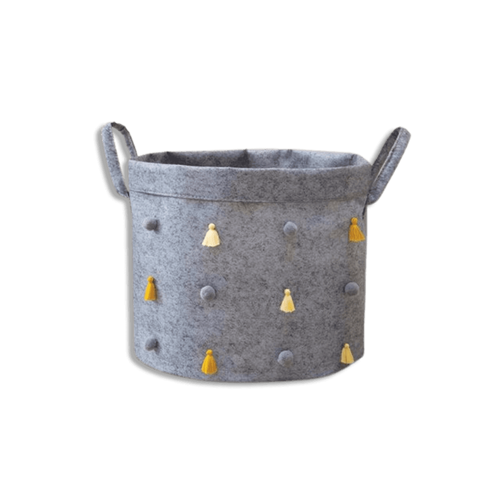 Round Grey Decorative Organizer 3
