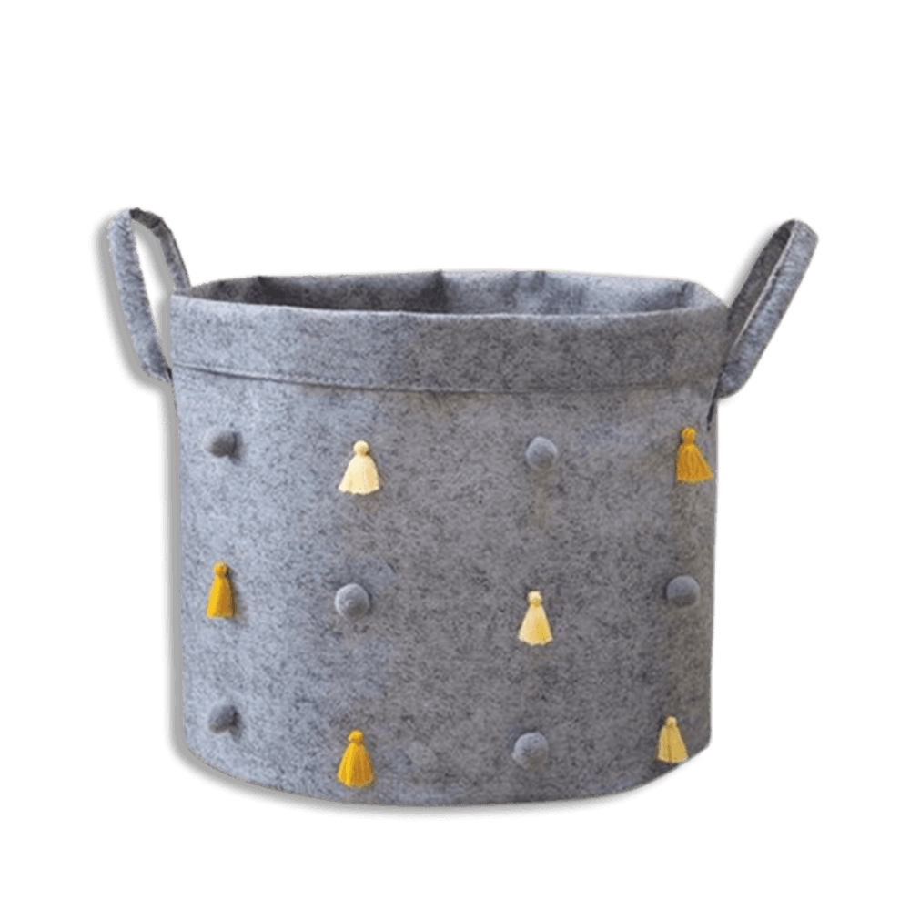 Round Grey Decorative Organizer 2