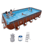 Avenli Jilong 4mx2mx99cm Rectangular Wooden Pool Set