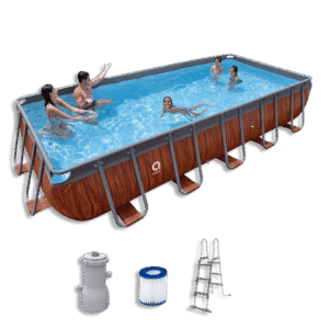 Avenli Jilong 4mx2mx99cm Rectangular Wooden Pool Set