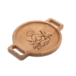 Hauspec 20cm Wooden Round Laser Serving Plate