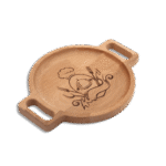 Hauspec 20cm Wooden Round Laser Serving Plate