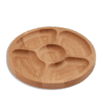 Hauspec Wooden 5 Section Round Snack Plate