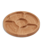 Hauspec Wooden 5 Section Round Snack Plate