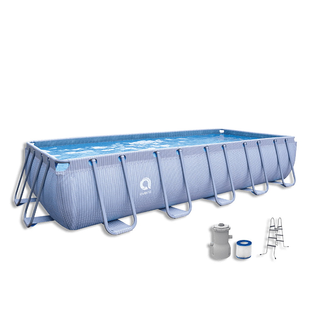 GOJLEX Filet de piscine rectangulaire avec corde, 4,9 x 7,9 m