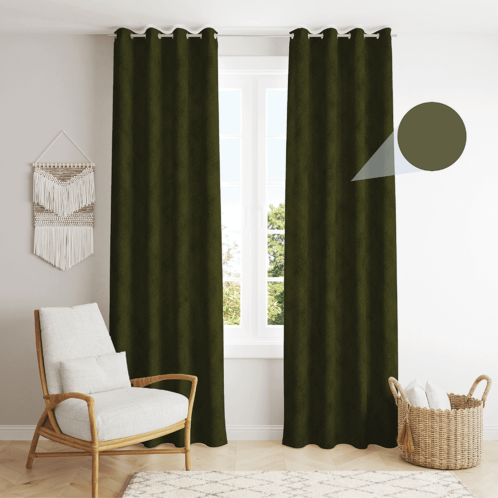 Olive Green Curtains   Olive Velvet Curtain 