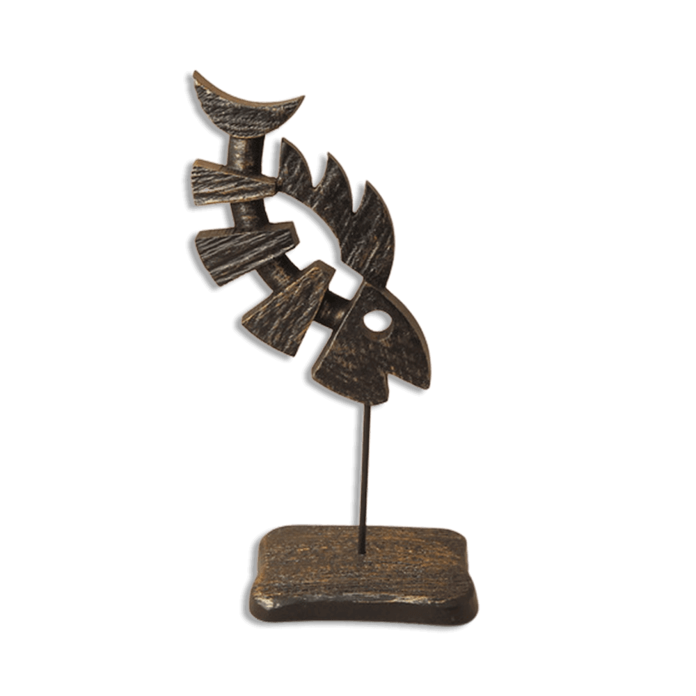 Black Fish Shaped Resin