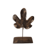 Black Leaf Shape Resin Decor