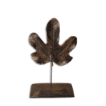 Black Leaf Shape Resin Decor