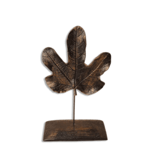 Black Leaf Shape Resin Decor