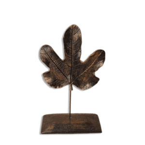 Black Leaf Shape Resin Decor