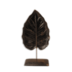 Black Leaf Shaped Resin Decor