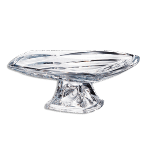 Bohemia Crystal Facet 32cm Footed Plate