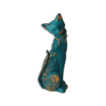 Blue 20cm Resin Cat Decor