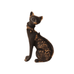 Black 20cm Resin Cat Decor