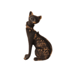 Black 20cm Resin Cat Decor