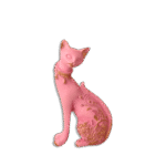 Pink Resin Cat Decor