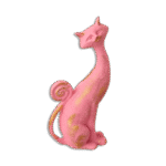 Pink 20cm Resin Cat Decor