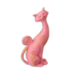 Pink 20cm Resin Cat Decor
