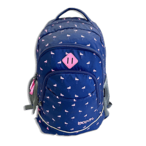 Exsport Flamingo Girls School Backpack 3 Zippers Printed Design