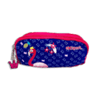 Exsport Flamingo Pencil Case 2 Zippers Blue Printed School Pouch